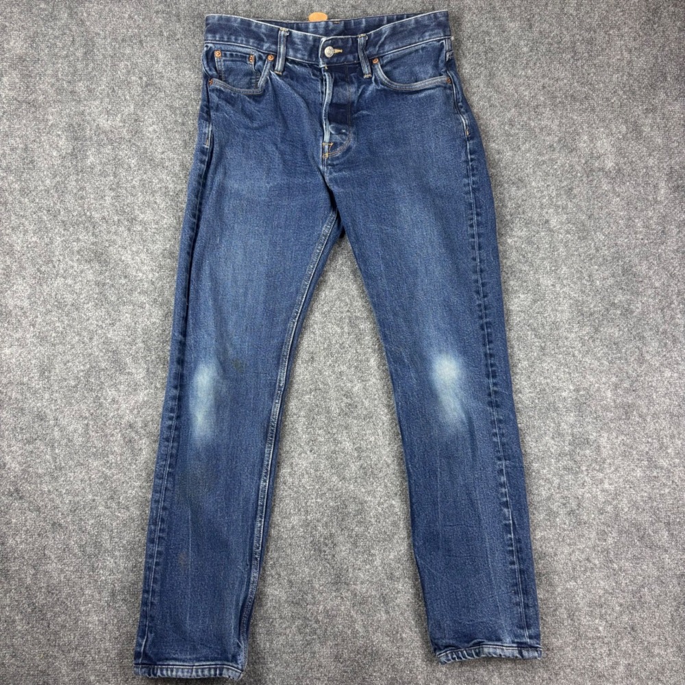 Buck Mason Ford Standard Jeans Mens 32x30 Dark Wash Blue Denim BM12102.242